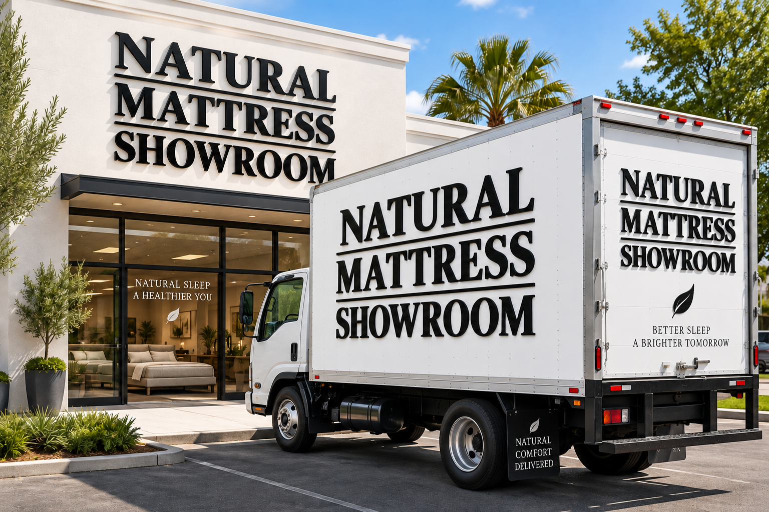phoenix natural organic mattress showroom featuring latex foam adjustable beds